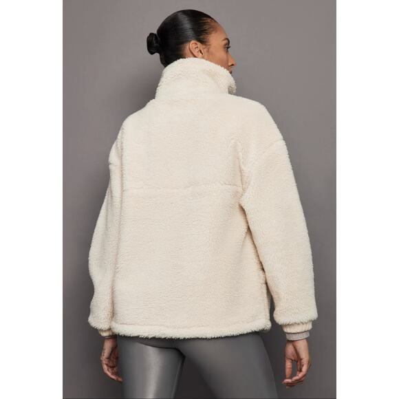 Varley Posey Sherpa Pullover Cozy Soft Jacket Sweater Sandshell Cream - Picture 4 of 13